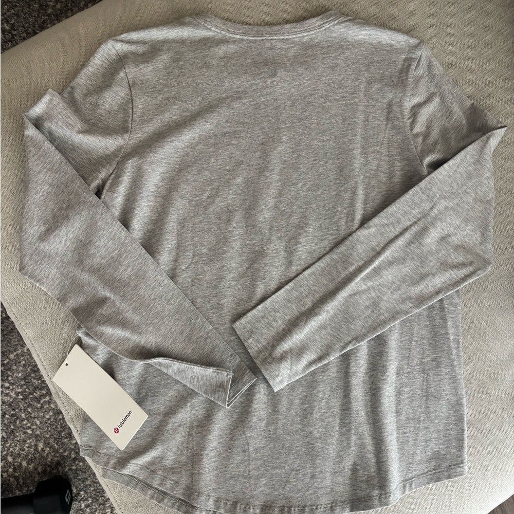 Lululemon Love Tee Heather Gray Long Sleeve. From a Pet Free Smoke Free home - Picture 4 of 5